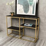 Patty iron console with electrostatic paint and MDF wood