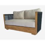 Aniston 59'' Teak Outdoor Loveseat with Sunbrella Cushions