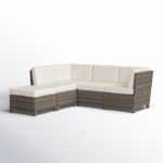Annelise 5-Piece Outdoor Wicker Sectional with Sunbrella Cushions - Image 3