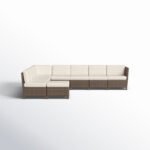 Annelise 9-Piece Outdoor Wicker Sectional with Sunbrella Cushions