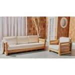 Baela Teak Patio Chair with Cushions - Image 3