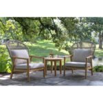 Bobinette Teak Patio Chair with Sunbrella Cushions (Set of 2) - Image 3