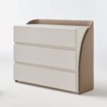 Lobos Arched White Wood 3 Drawer