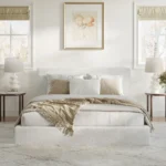 Classic Bed Set: Bed Frame + Headboard | White - Image 7