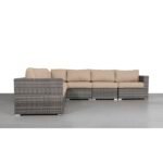 Cleo 122'' Wicker Outdoor Sectional with Sunbrella Cushions
