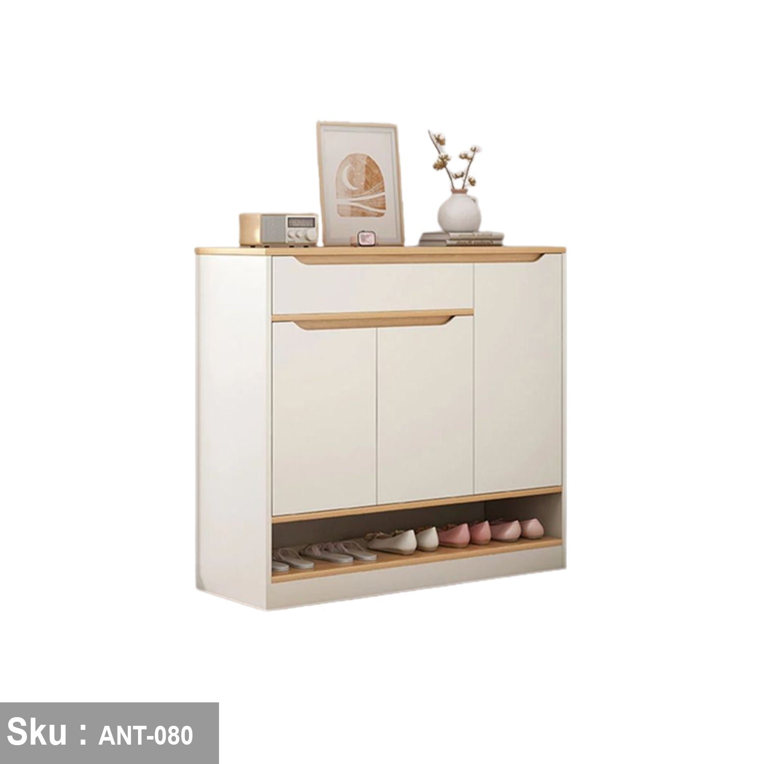 ANT-080 High quality MDF wooden shoe rack 120cmX40cm - Image 2