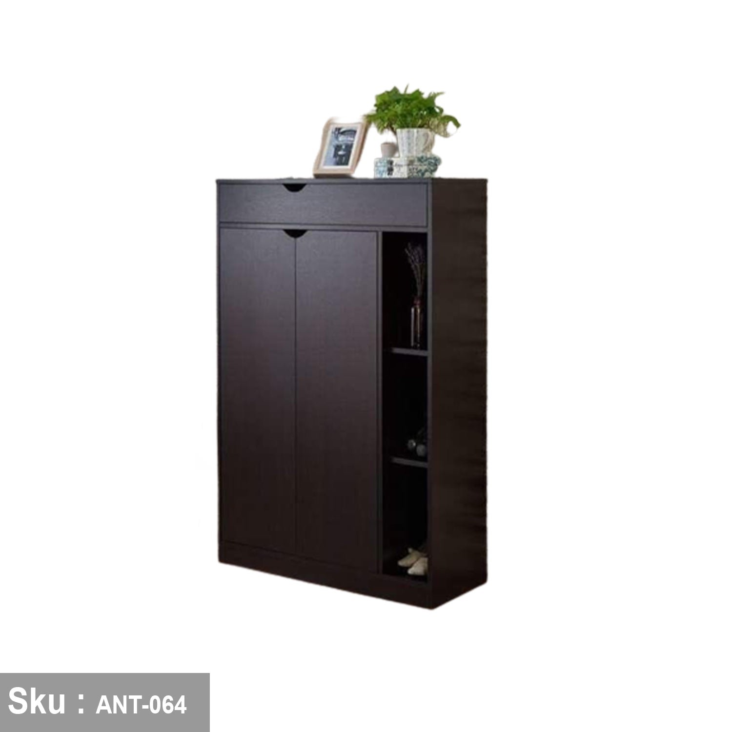 ANT-064 High Quality MDF Wooden Shoe Rack 80cmX40cm - Image 2