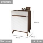 80cmX40cm High Quality MDF Wooden Shoe Rack - ANT-083 - Image 3