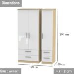 Cupboard 120 * 200 high quality MDF wood ant - 47 - Image 3
