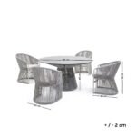 Carter's dining set, 4 chairs and a table - Image 2