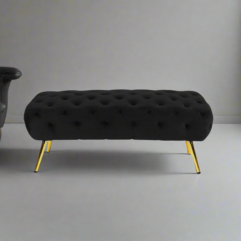 Falls banquette 100 * 50 velor black - Image 1