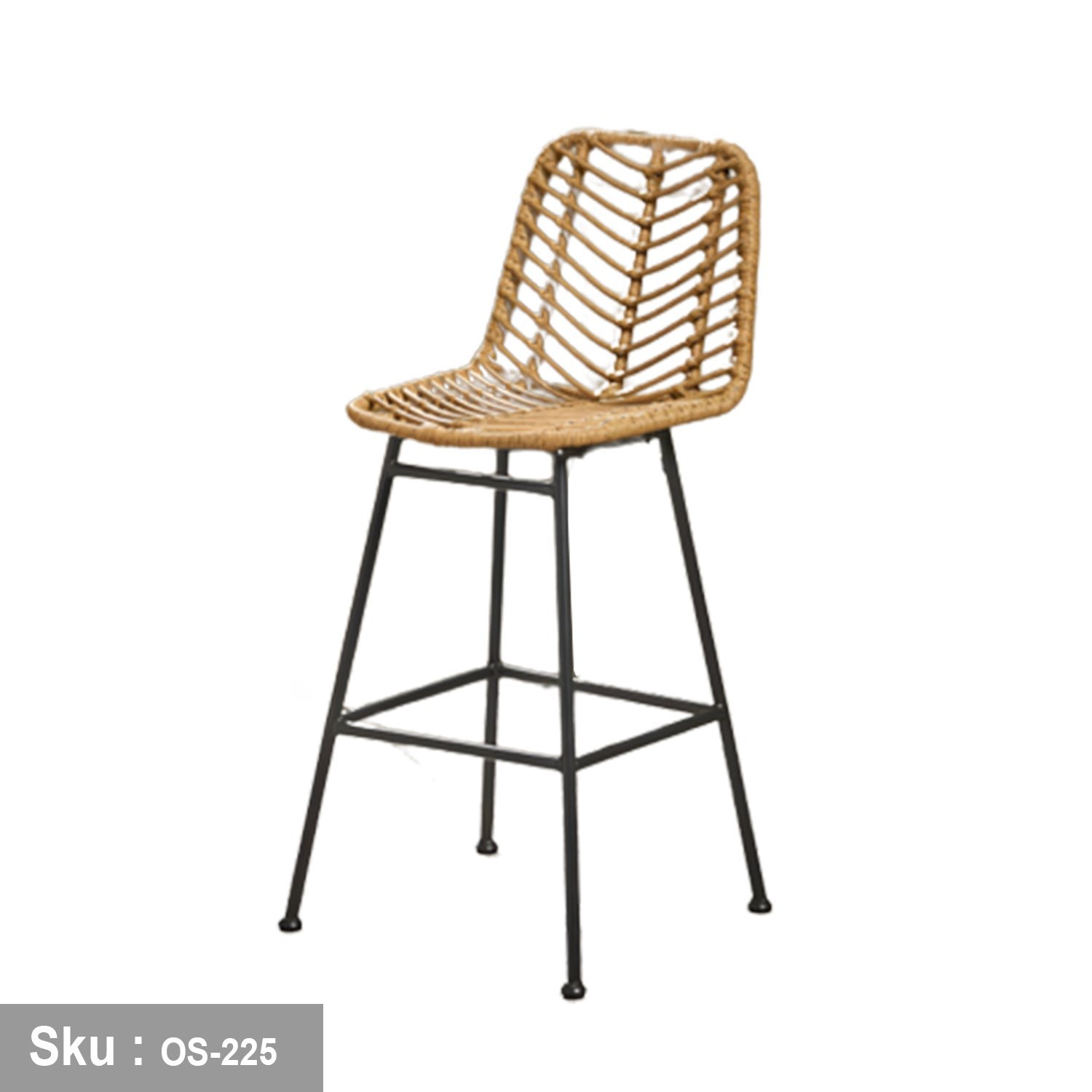 Beige Brita Rattan Bar Chair - Image 2