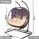 Swing for two people, 300 kg, modern design - Image 2