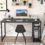 Melamine wood desk - MTC-007 - 120cmX90cm - black color