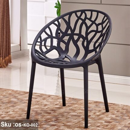 Harf plastic chair is one of the finest types of plastic and the least environmentally impactful - black