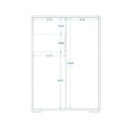 MDF wooden cabinet with melamine layer - KYN-136 - Image 7