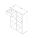 MDF wooden cabinet with melamine layer - KYN-135 - Image 5