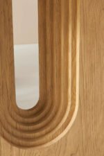 OAK Cayden Sculptured Wood Marble Dining Set - Image 7