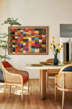 OAK Cayden Sculptured Wood Marble Dining Set - Image 10