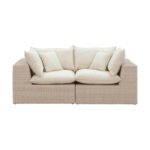Davida Outdoor Wicker Loveseat with Cushions
