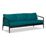 Delaine 83.25'' Metal Outdoor Sofa with Sunbrella Cushions - Image 3