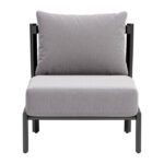 Dijon Outdoor Armless Lounge Chair with Cushion