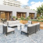 Dijon Outdoor Armless Lounge Chair with Cushion - Image 3