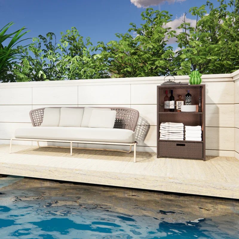 Eternal_60_Gallons_Gallon_Water_Resistant_Metal_Towel_Valet_in_Brown_1.jpg Rattan storage cabinet for outdoor areas - Image 1