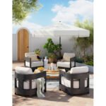 Everlee Outdoor Armless Lounge Chair with Sunbrella? Cushion (Set of 2) - Image 3