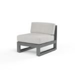 Georgie Armless Patio Chair with Sunbrella Cushions - Image 2