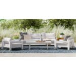 Glinda 86.3'' Metal Outdoor Sofa - Image 3