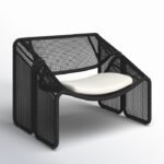 Heidi Wicker Outdoor Armless Lounge Chair with Cushion - Image 2
