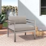 Isabella Outdoor Armless Lounge Chair with Cushion - Image 2