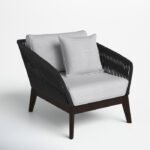 Izola Modern Indoor Outdoor Club Chair in Eucalyptus Wood - Image 3