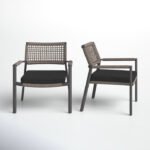 June Patio Chair with Cushions (Set of 2)