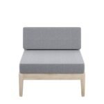 Jurgen Acacia Outdoor 30" Armless Chair with Cushions