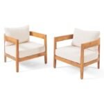 Mica Outdoor Patio Chair with Cushions (Set of 2) - Image 2