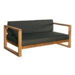 Morlan 63.4'' Teak Outdoor Loveseat - Image 2