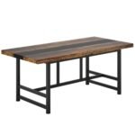 Conference Table, 6FT Rectangular Meeting Table Computer Desk - Image 9