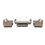 Nadine Wicker Outdoor Lounge Chair with Sunbrella Cushions - Image 3