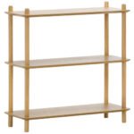 Natural Harper 3 Tier Wooden Bookshelf