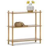 Natural Harper 3 Tier Wooden Bookshelf - Image 2