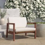 Nicholson Outdoor Armless Lounge Chair with Cushion - Image 2