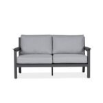 ORTUN 55" Metal Outdoor Loveseat with Cushions by Real Flame