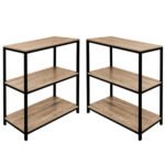 Randal 3 Tier Industrial Bookshelves (Set of 2)