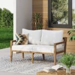 Rooney 56'' Wide Outdoor Loveseat with Cushions