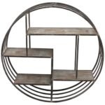 Round Elemental Hanging Wall Shelf
