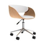 Quinn Office Chair In Midnight Blue Velvet With Chrome Base - Image 2