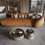 Stigr Lixra Arc Shaped Designer Leather Sofa - Image 3