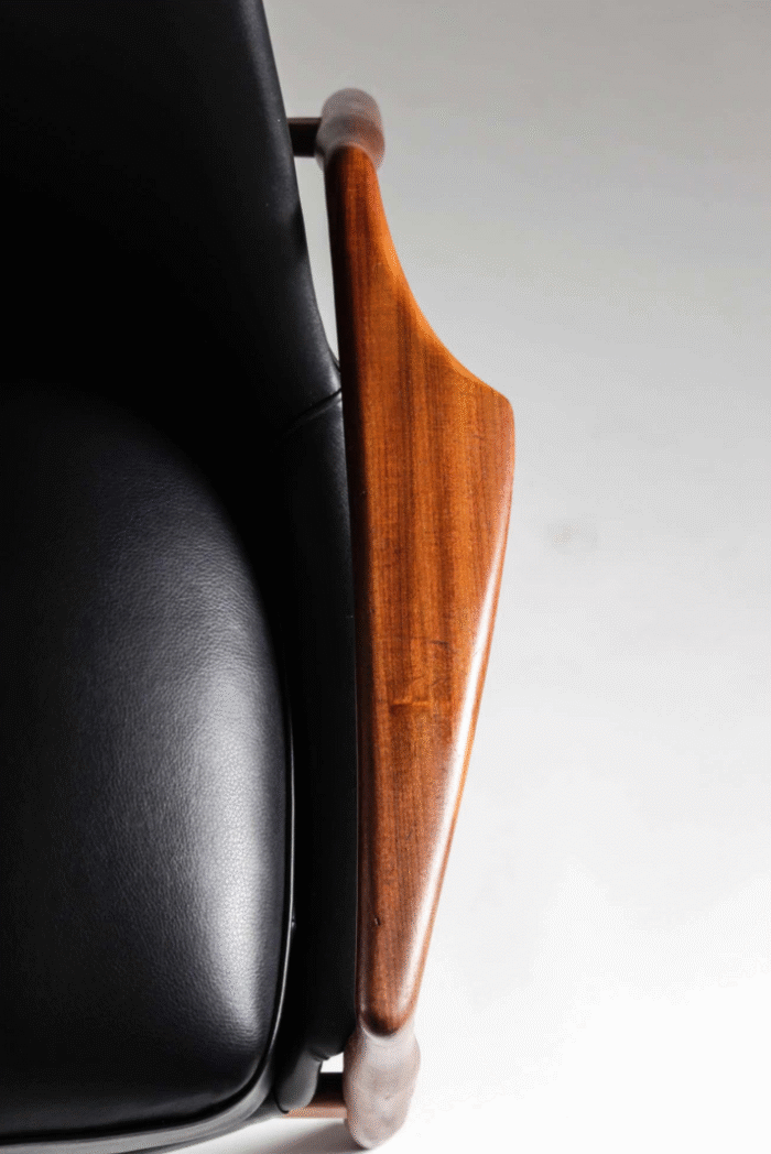 Kofod Larsen Italian Vintage Wood Armchair - Image 1